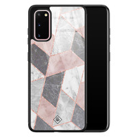 Casimoda Samsung Galaxy S20 glazen hardcase - Stone grid