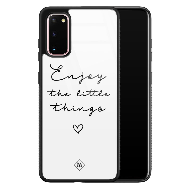 Casimoda Samsung Galaxy S20 glazen hardcase - Enjoy life