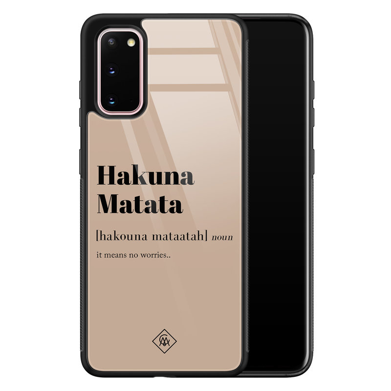 Casimoda Samsung Galaxy S20 glazen hardcase - Hakuna Matata