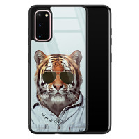 Casimoda Samsung Galaxy S20 glazen hardcase - Tijger wild