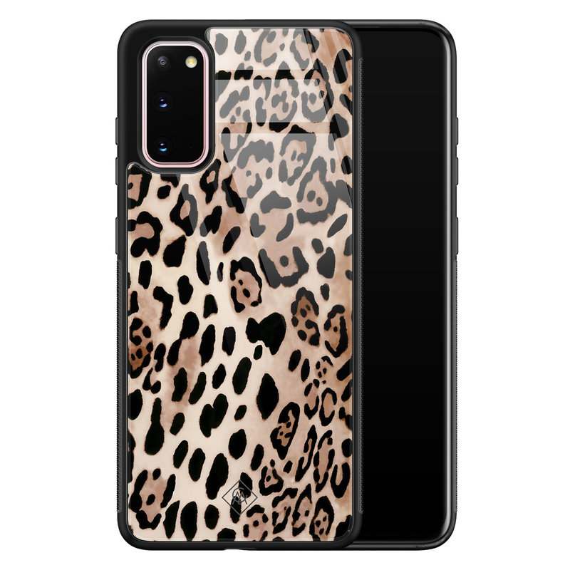 Casimoda Samsung Galaxy S20 glazen hardcase - Golden wildcat