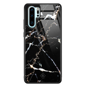 Casimoda Huawei P30 Pro glazen hardcase - Marmer zwart