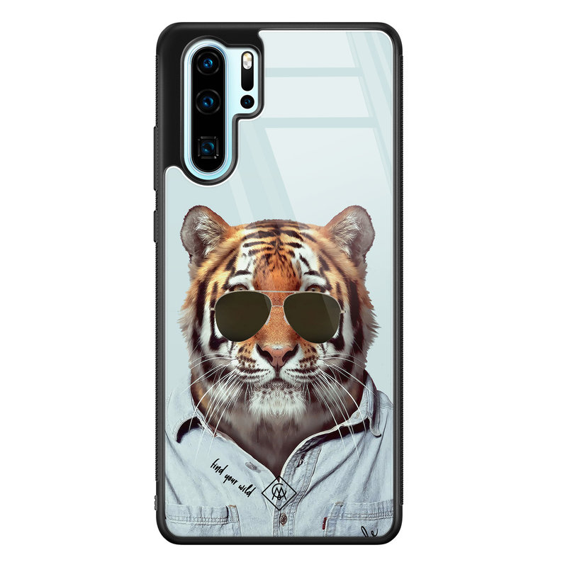 Casimoda Huawei P30 Pro glazen hardcase - Tijger wild