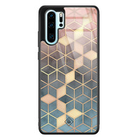 Casimoda Huawei P30 Pro glazen hardcase - Cubes art