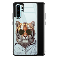 Casimoda Huawei P30 Pro glazen hardcase - Tijger wild