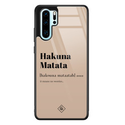 Casimoda Huawei P30 Pro glazen hardcase - Hakuna Matata