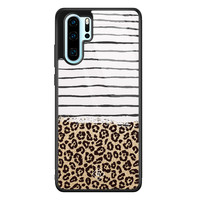 Casimoda Huawei P30 Pro glazen hardcase - Leopard lines