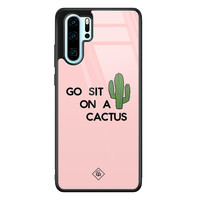 Casimoda Huawei P30 Pro glazen hardcase - Go sit on a cactus