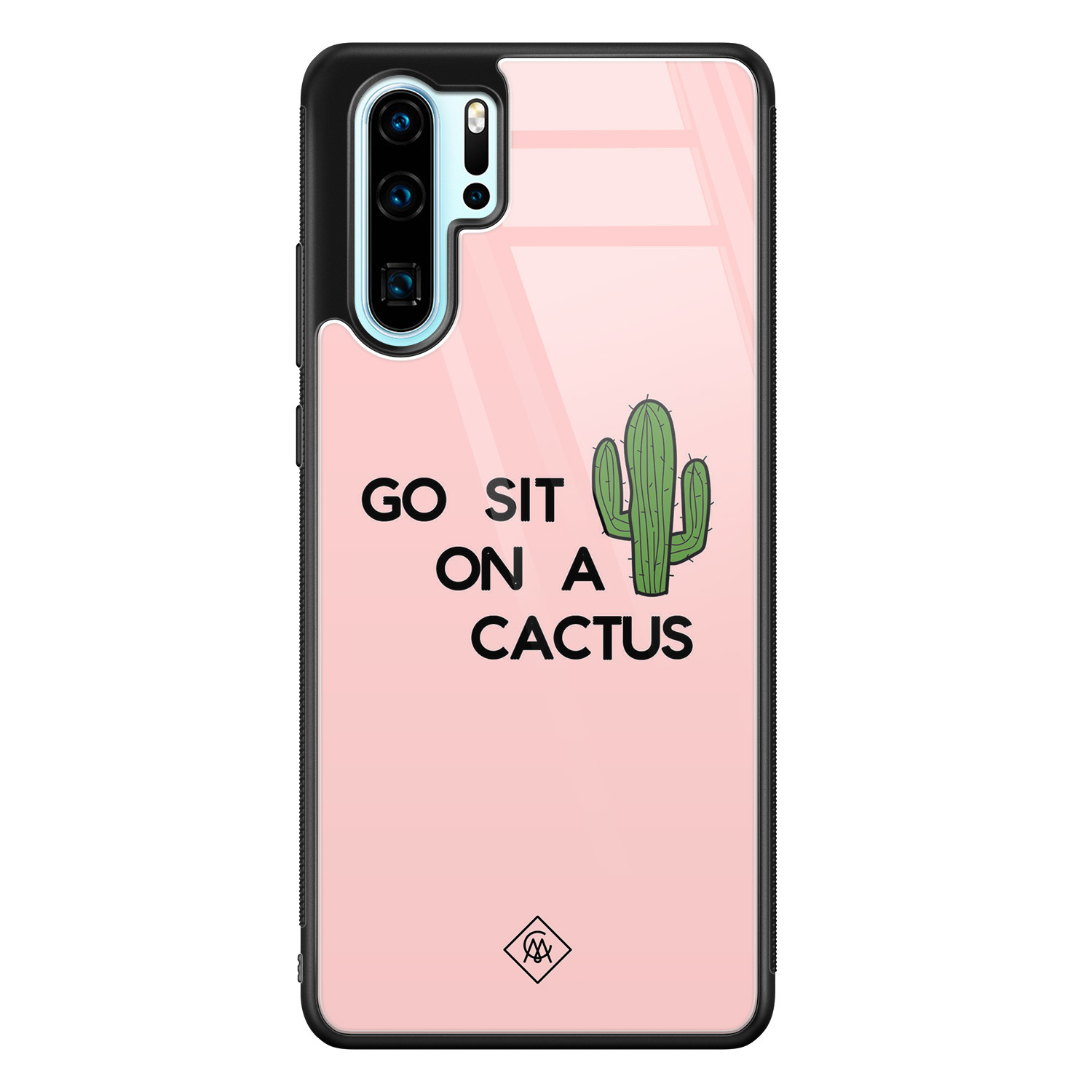 Huawei P30 Pro glazen hardcase - Go sit on a cactus