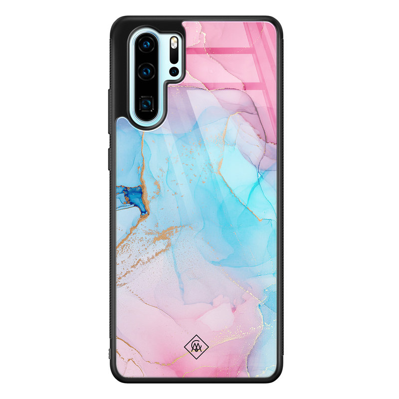 Casimoda Huawei P30 Pro glazen hardcase - Marble colorbomb