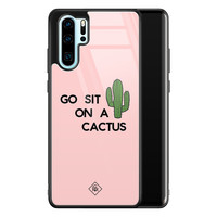 Casimoda Huawei P30 Pro glazen hardcase - Go sit on a cactus