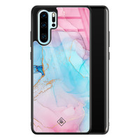 Casimoda Huawei P30 Pro glazen hardcase - Marble colorbomb