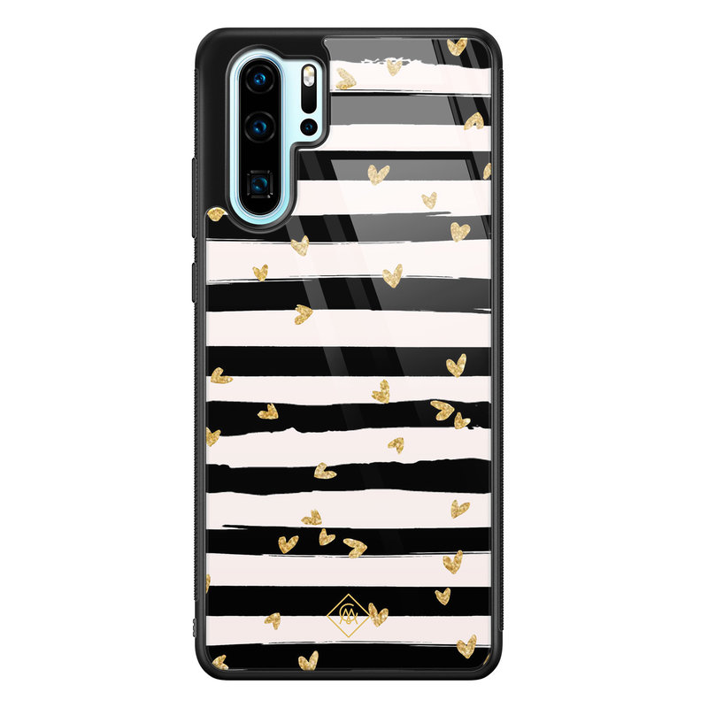 Casimoda Huawei P30 Pro glazen hardcase - Hart streepjes