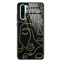 Casimoda Huawei P30 Pro glazen hardcase - Abstract faces