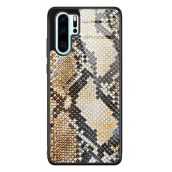 Casimoda Huawei P30 Pro glazen hardcase - Golden snake