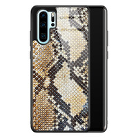 Casimoda Huawei P30 Pro glazen hardcase - Golden snake