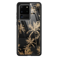 Casimoda Samsung Galaxy S20 Ultra glazen hardcase - Palmbomen