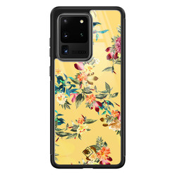 Casimoda Samsung Galaxy S20 Ultra glazen hardcase - Florals for days