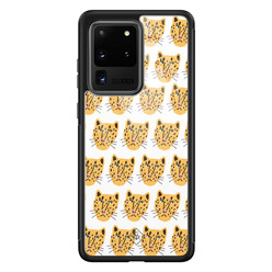 Casimoda Samsung Galaxy S20 Ultra glazen hardcase - Got my leopard