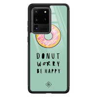 Casimoda Samsung Galaxy S20 Ultra glazen hardcase - Donut worry