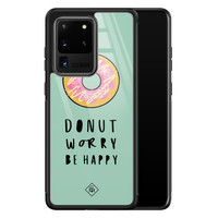 Casimoda Samsung Galaxy S20 Ultra glazen hardcase - Donut worry