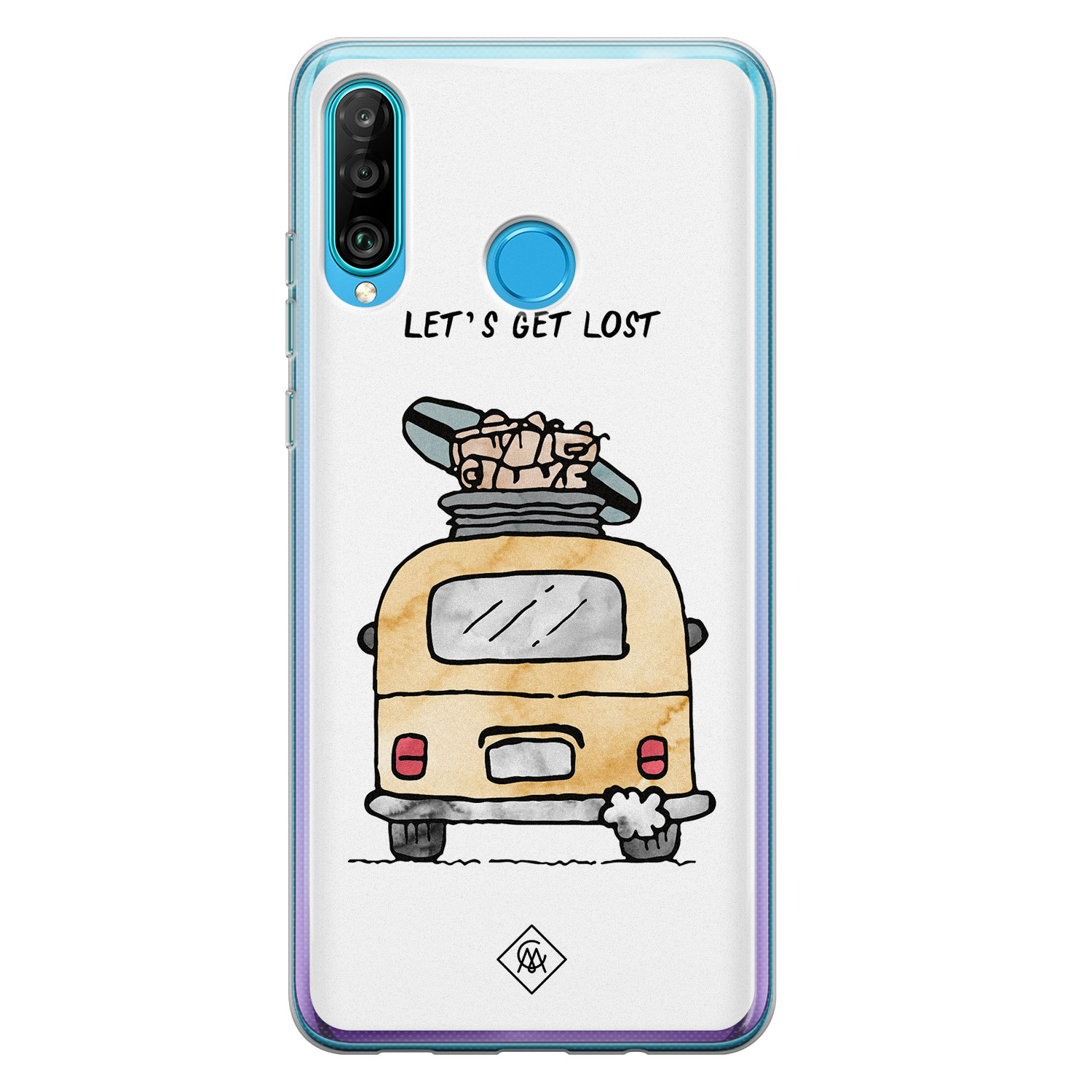 Huawei P30 Lite siliconen hoesje Let's get lost