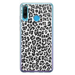 Casimoda Huawei P30 Lite siliconen hoesje - Luipaard grijs