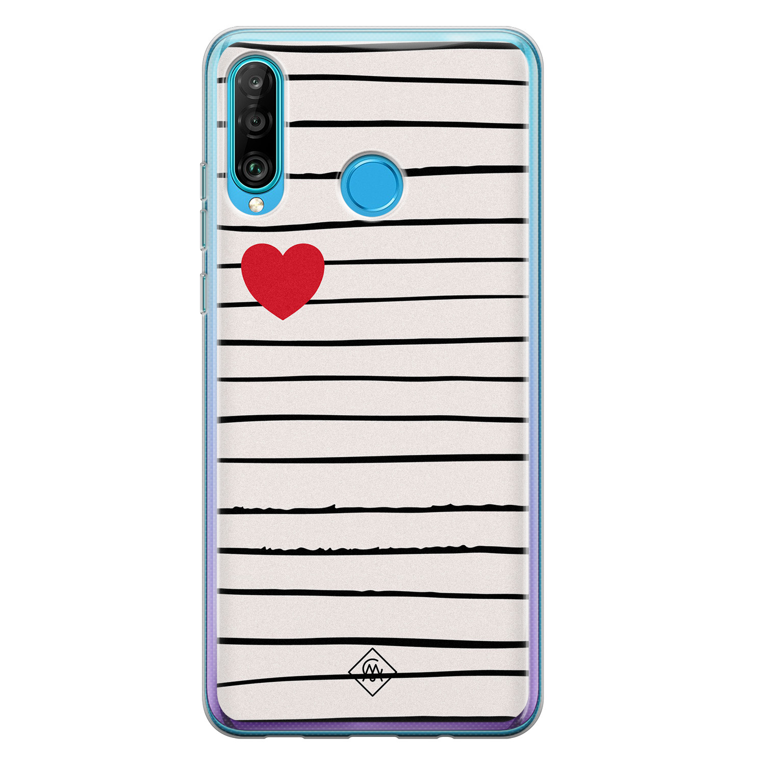 Huawei P30 Lite siliconen hoesje Heart queen
