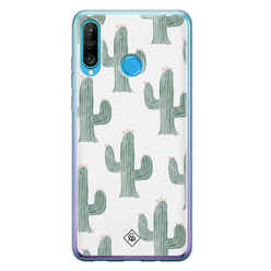 Casimoda Huawei P30 Lite siliconen hoesje - Cactus print