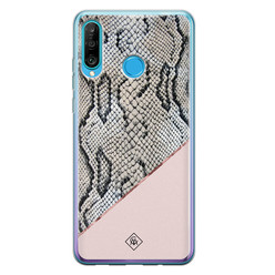 Casimoda Huawei P30 Lite siliconen hoesje - Snake print