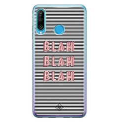 Casimoda Huawei P30 Lite siliconen hoesje - Blah blah blah