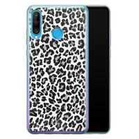 Casimoda Huawei P30 Lite siliconen telefoonhoesje - Luipaard grijs