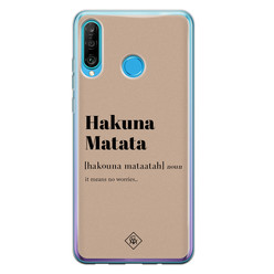 Casimoda Huawei P30 Lite siliconen hoesje - Hakuna matata