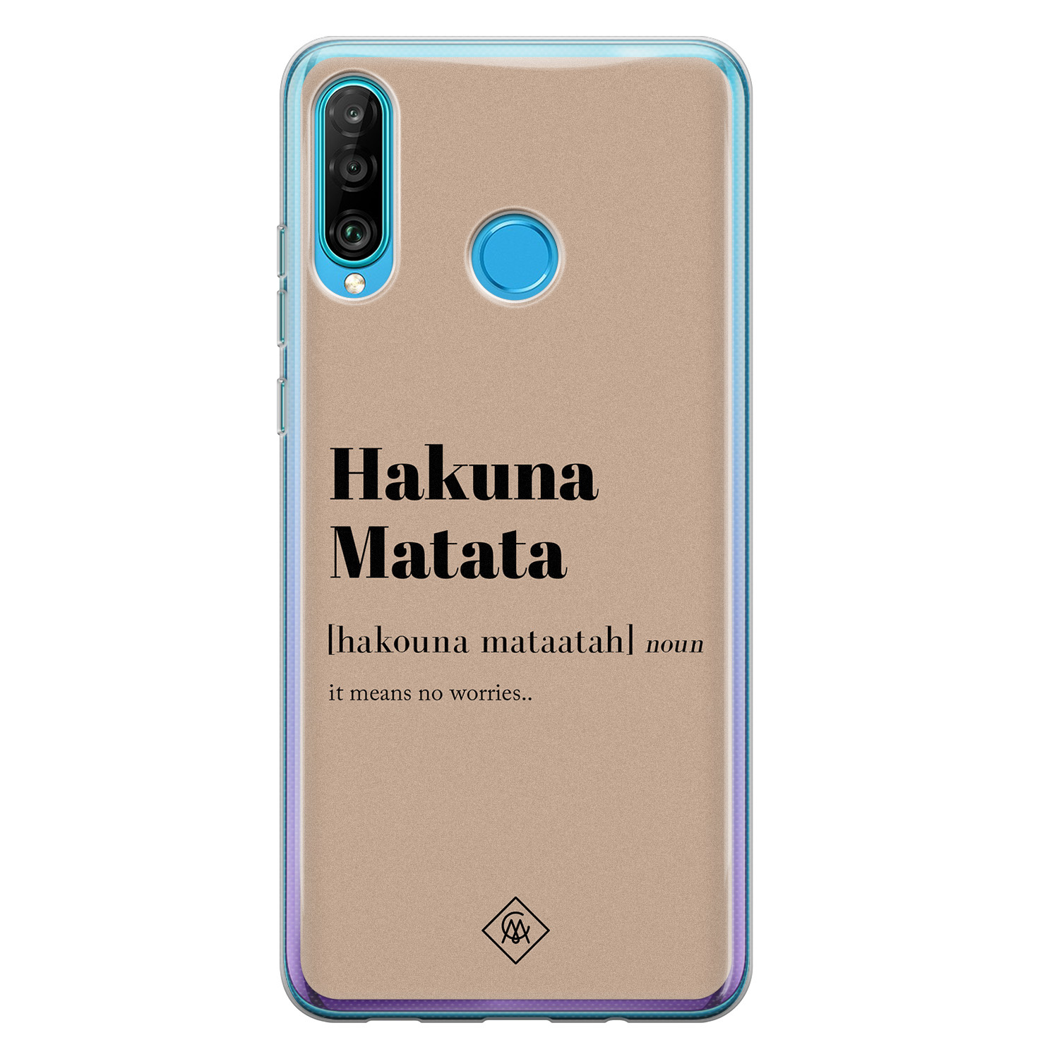 Huawei P30 Lite siliconen hoesje - Hakuna matata