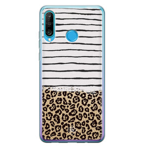 Casimoda Huawei P30 Lite siliconen hoesje - Leopard lines