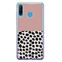 Casimoda Huawei P30 Lite siliconen hoesje - Pink dots