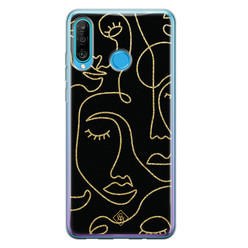 Casimoda Huawei P30 Lite siliconen hoesje - Abstract faces