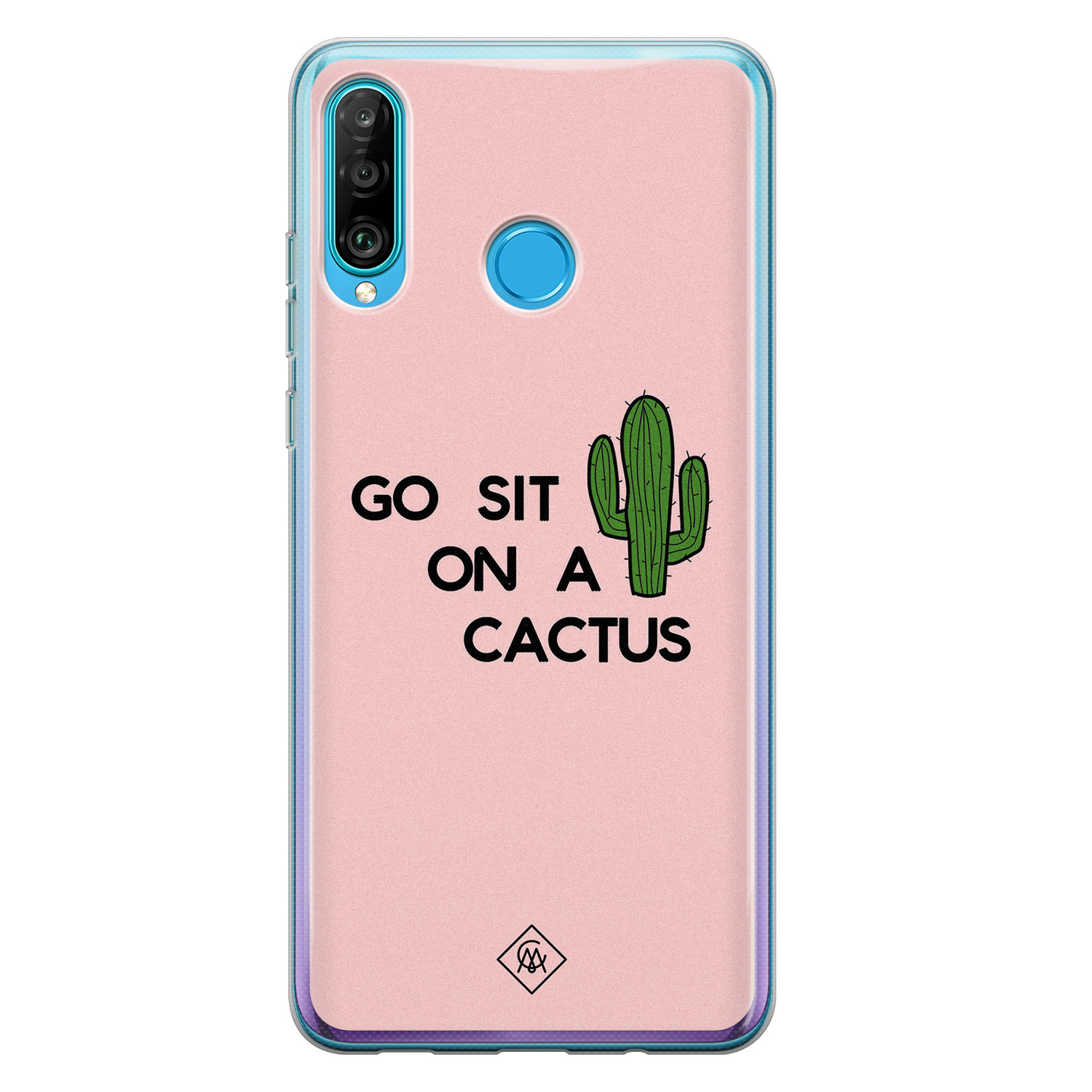 Huawei P30 Lite siliconen hoesje - Go sit on a cactus
