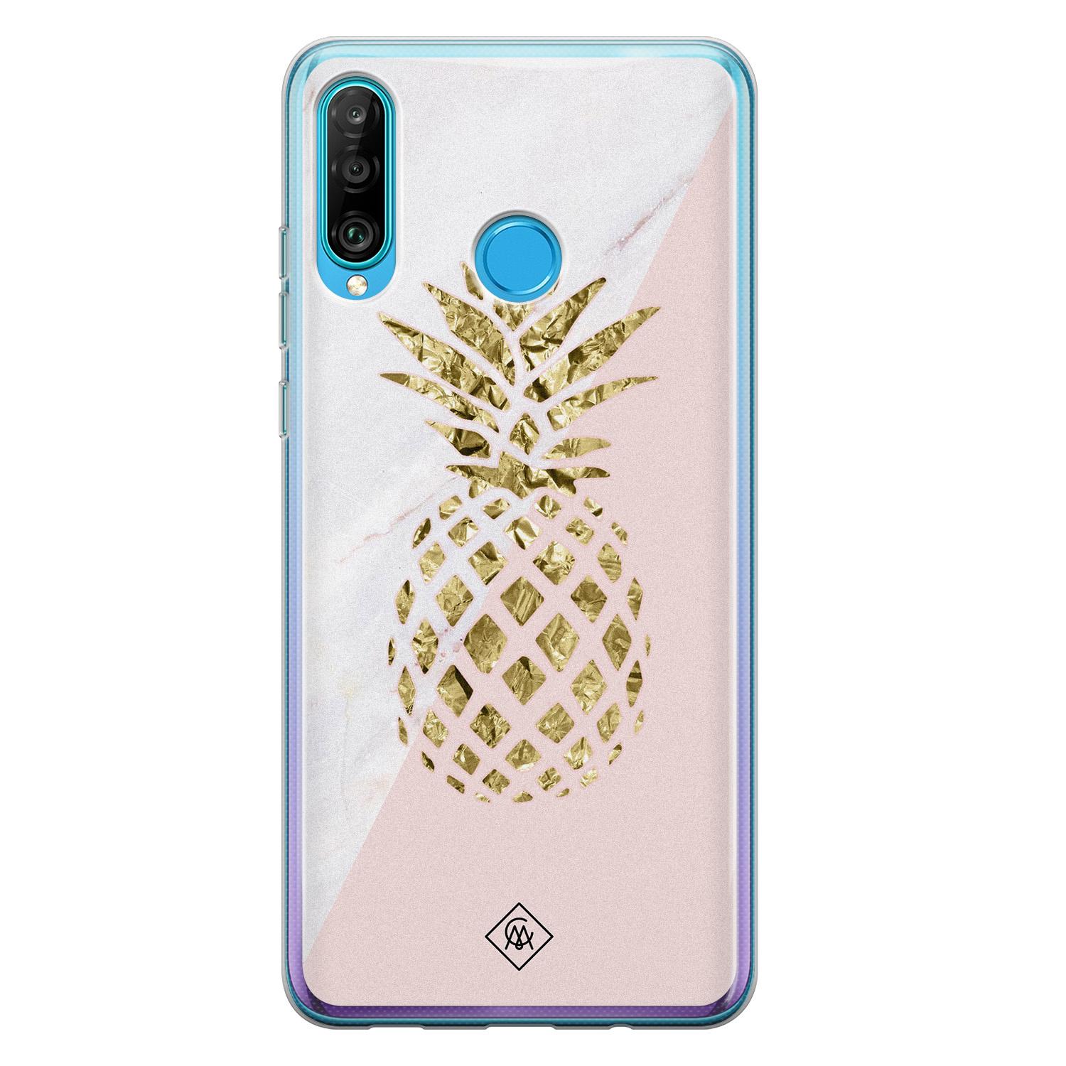 Huawei P30 Lite siliconen hoesje Ananas