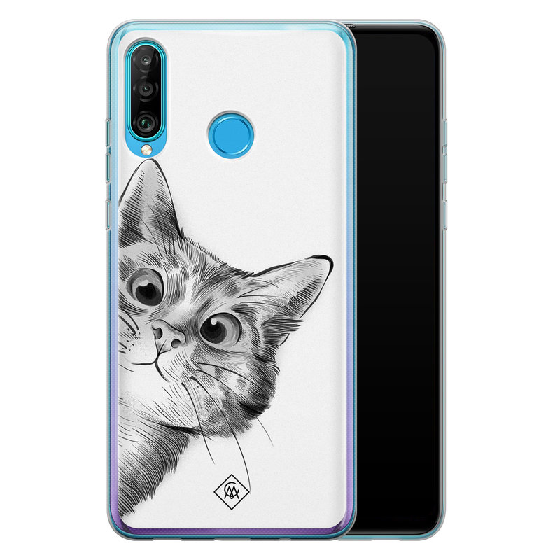 Casimoda Huawei P30 Lite siliconen hoesje - Peekaboo