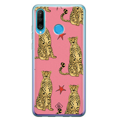 Casimoda Huawei P30 Lite siliconen hoesje - The pink leopard