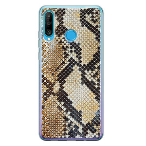 Casimoda Huawei P30 Lite siliconen hoesje - Golden snake