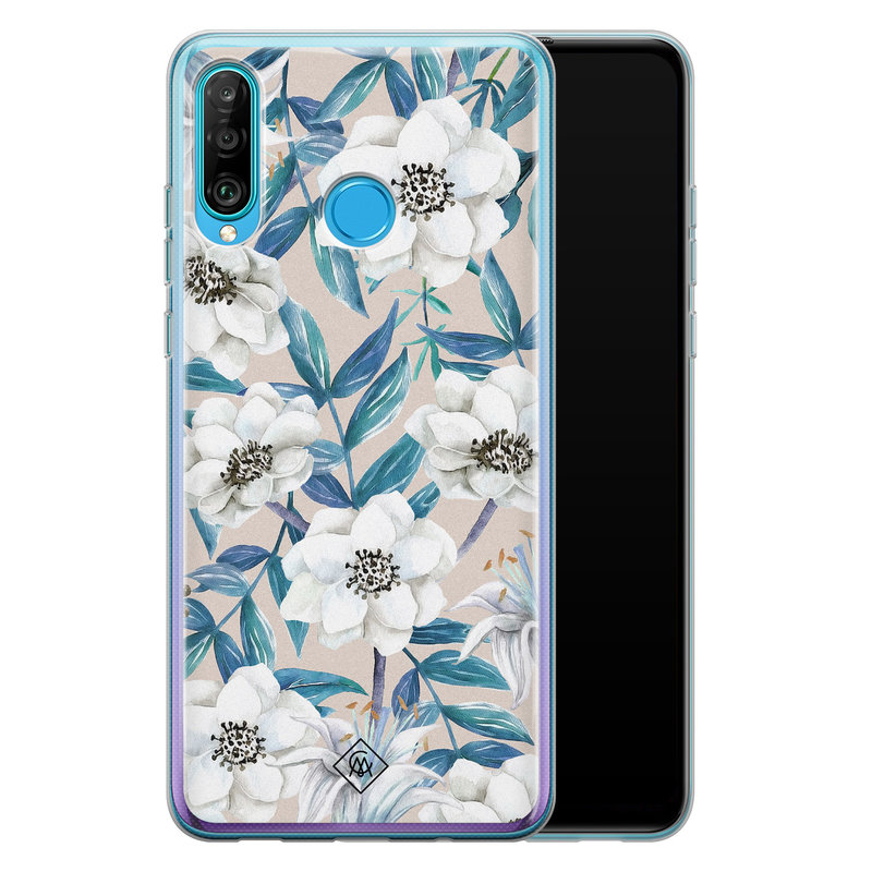 Casimoda Huawei P30 Lite siliconen telefoonhoesje - Touch of flowers