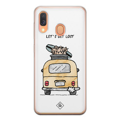 Casimoda Samsung Galaxy A40 siliconen hoesje - Let's get lost