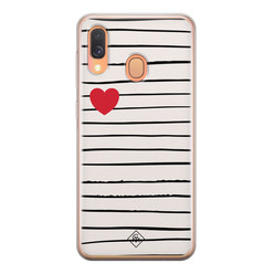 Casimoda Samsung Galaxy A40 siliconen hoesje - Heart queen