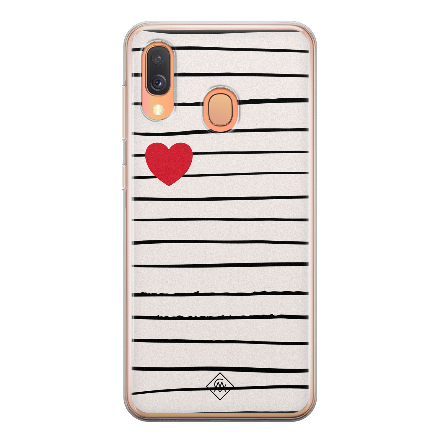 Samsung Galaxy A40 siliconen hoesje Heart queen