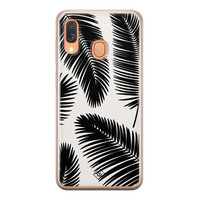 Casimoda Samsung Galaxy A40 siliconen telefoonhoesje - Palm leaves silhouette