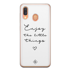 Casimoda Samsung Galaxy A40 siliconen hoesje - Enjoy life