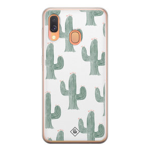 Casimoda Samsung Galaxy A40 siliconen hoesje - Cactus print