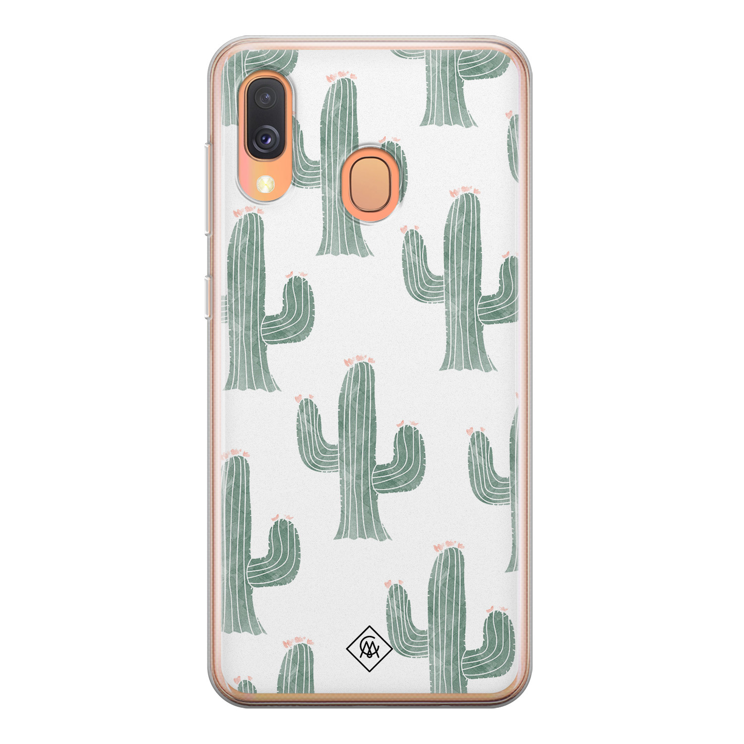 Samsung Galaxy A40 siliconen telefoonhoesje Cactus print